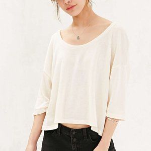Project Social T Marina Cropped Top in White